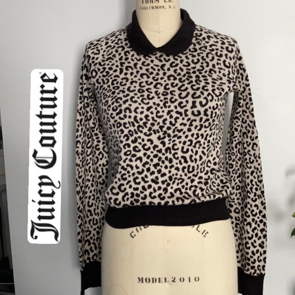 Juicy couture sweater with collar worn once girls